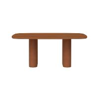 Mesa de Jantar Retangular com Tampo de MDF Off White Lintz Caramelo e Canela 219 cm - 2