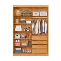 Guarda-Roupa Solteiro com Espelho Riva Flex 2 Portas 4 Gavetas Cinamomo e Off White - 2