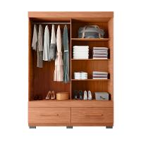 Guarda-Roupa Solteiro com Espelho Sereno 2 Portas 2 Gavetas Freijó e Off White - 2