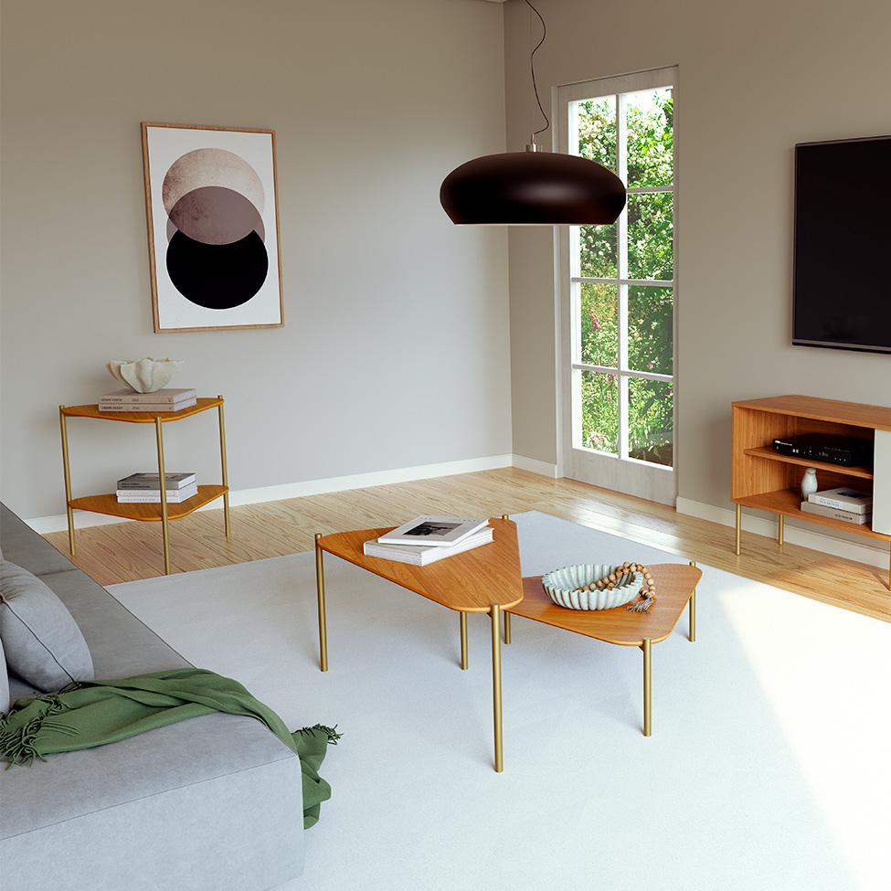 Mesa de Centro Ôrganica Meven 100% MDF Freijó 90 cm - 2