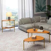 Mesa de Centro Ôrganica Meven 100% MDF Freijó 90 cm - 4