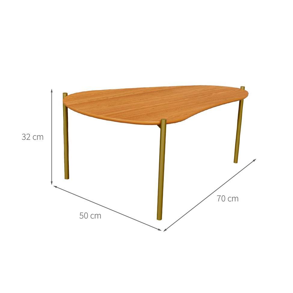 Mesa de Centro Ôrganica Meven 100% MDF Freijó 70 cm - 3