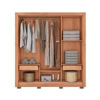 Guarda-Roupa Casal com Espelho Chile 3 Portas 2 Gavetas Freijó e Off White - 2