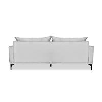 Sofá 3 Lugares Eros Veludo Prata 180 cm