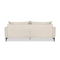 Sofá 3 Lugares Eros Veludo Bege 220 cm