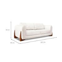 Sofá 2 Lugares Yves Bouclé Off White 160 cm - 3