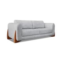 Sofá 2 Lugares Yves Bouclé Cinza 160 cm - 1