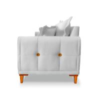 Sofá 2 Lugares Lisboa Veludo Prata 160 cm - 7