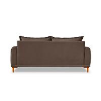 Sofá 2 Lugares Lisboa Veludo Marrom 160 cm