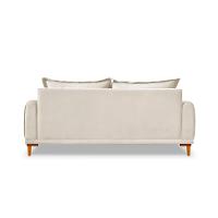 Sofá 2 Lugares Lisboa Veludo Bege 160 cm