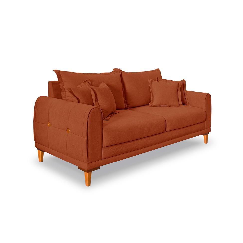 Sofá 2 Lugares Lisboa Bouclé Terracota 160 cm - 1