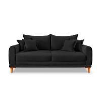 Sofá 2 Lugares Lisboa Bouclé Preto 160 cm - 6