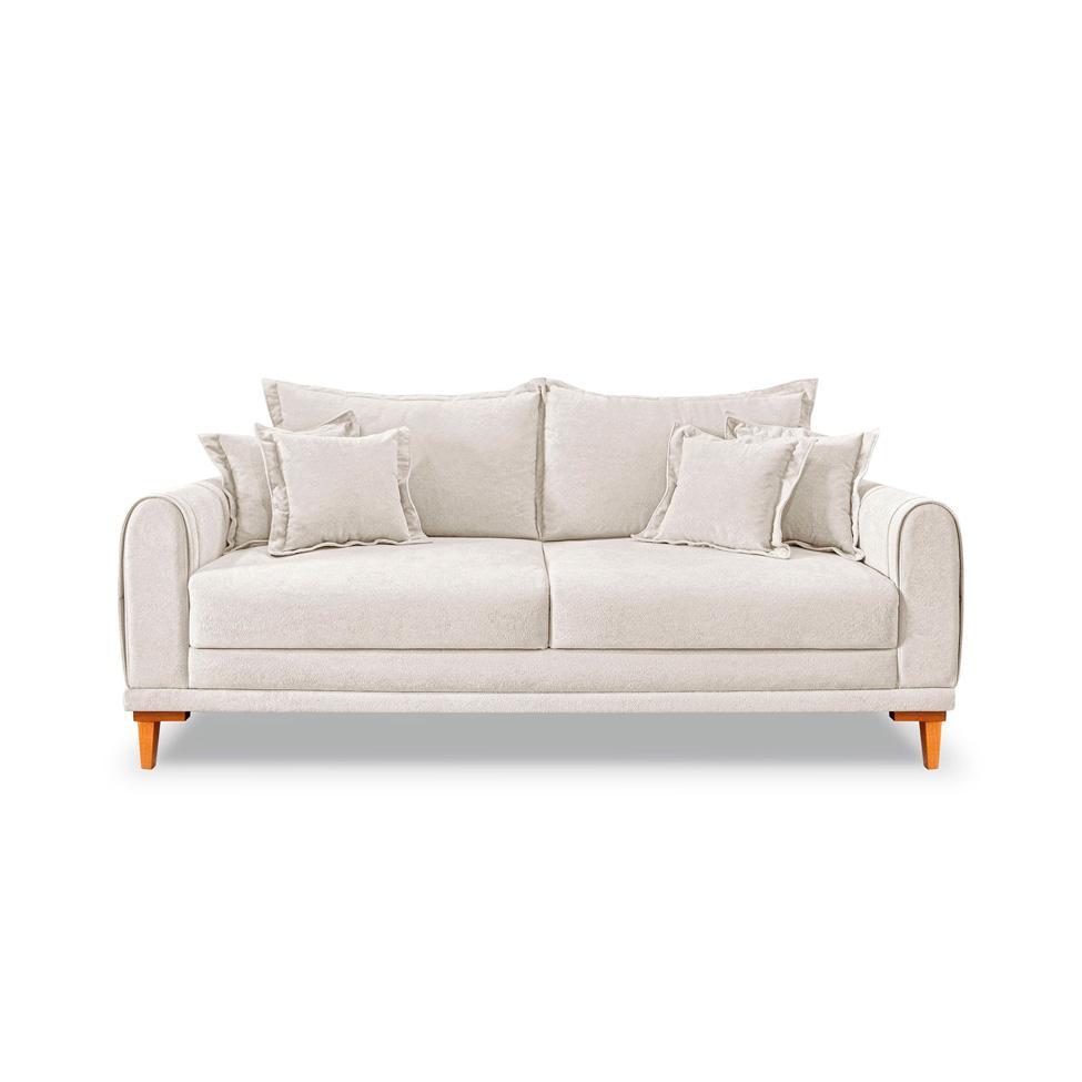 Sofá 2 Lugares Lisboa Bouclé Off White 160 cm - 6