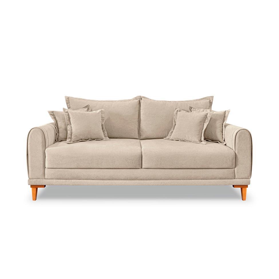 Sofá 2 Lugares Lisboa Bouclé Bege 160 cm - 6