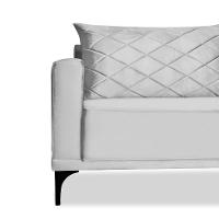 Sofá 2 Lugares Eros Veludo Prata 160 cm - 5