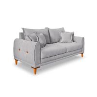 Sofá 2 Lugares Lisboa Bouclé Cinza 160 cm - 1