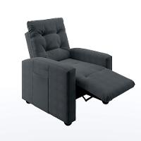 Poltrona Reclinável Elétrica Titano Veludo Cinza - 1