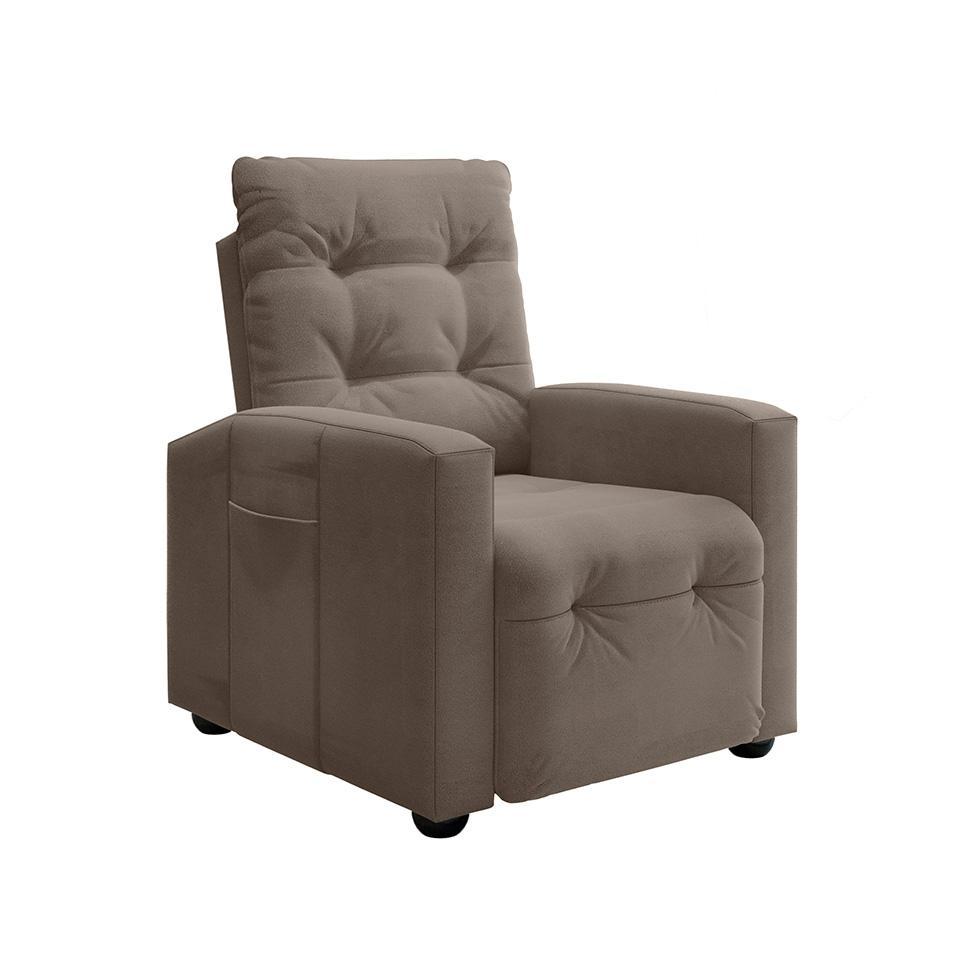 Poltrona Reclinável Elétrica Titano Veludo Capuccino - 4