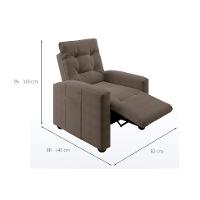 Poltrona Reclinável Elétrica Titano Veludo Capuccino - 3