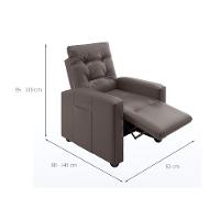 Poltrona Reclinável Elétrica Titano Revestimento Sintético Marrom - 3