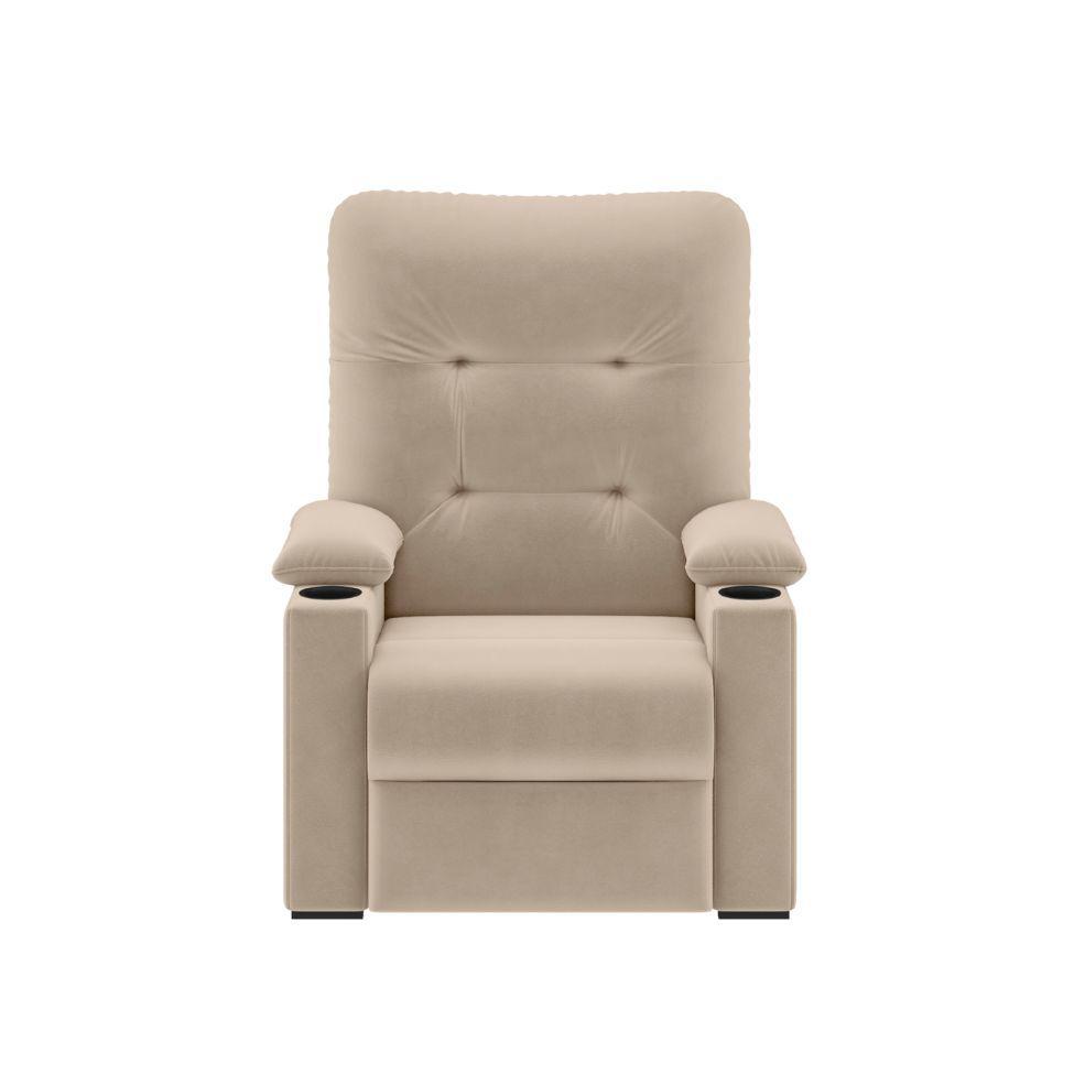 Poltrona Reclinável Coimbra Veludo Capuccino - 4