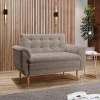 Poltrona Namoradeira Xangai Bouclé Marrom - 2