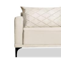 Sofá 3 Lugares Eros Veludo Bege 180 cm - 5