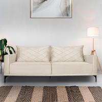 Sofá 2 Lugares Eros Veludo Bege 160 cm - 2