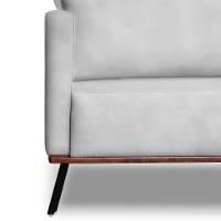 Sofá 2 Lugares Zeus Veludo Prata 160 cm - 5