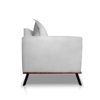 Sofá 2 Lugares Zeus Veludo Prata 160 cm - 7