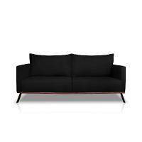 Sofá 2 Lugares Zeus Veludo Preto 160 cm - 6