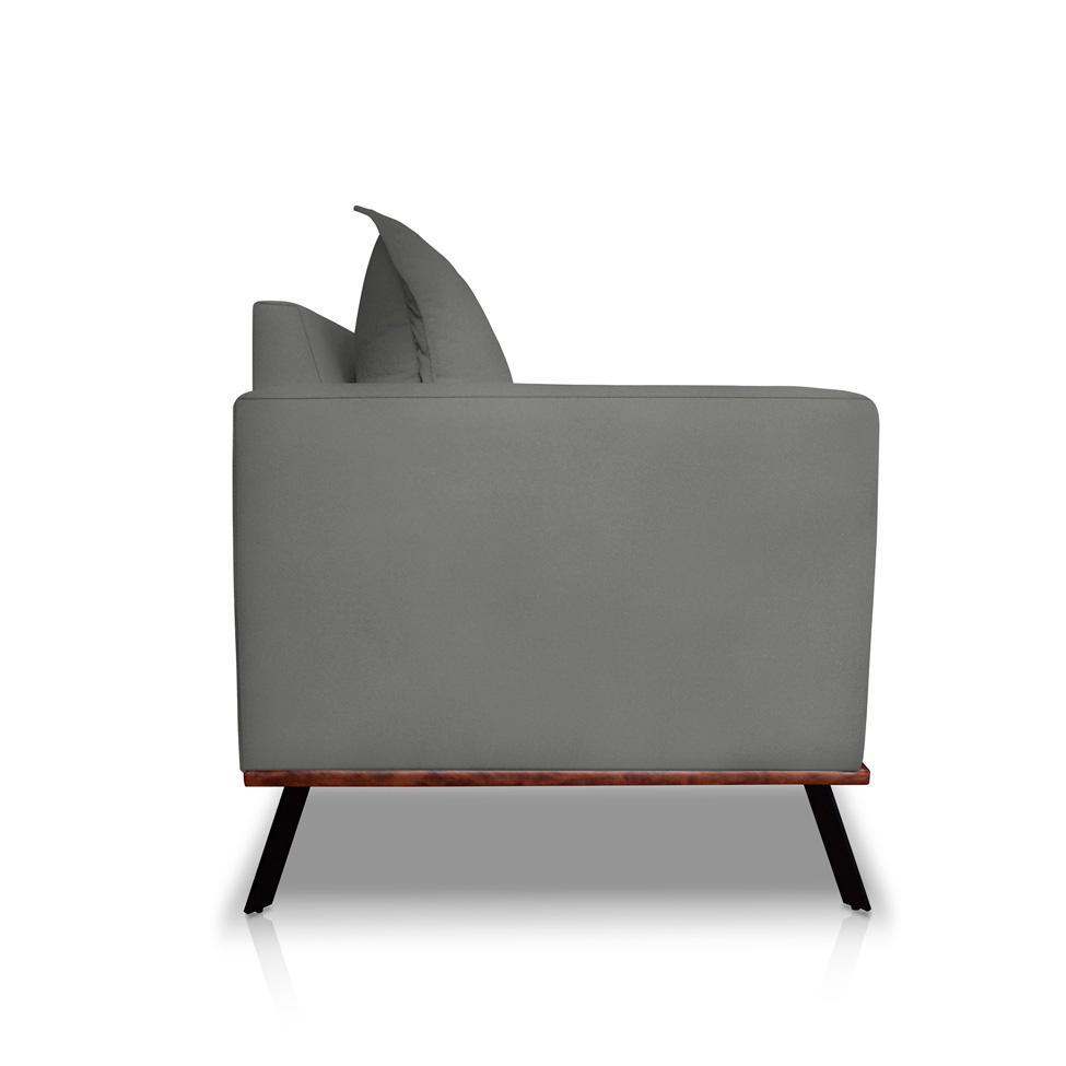 Sofá 2 Lugares Zeus Veludo Cinza Chumbo 160 cm - 7