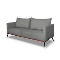 Sofá 2 Lugares Zeus Veludo Cinza Chumbo 160 cm - 1