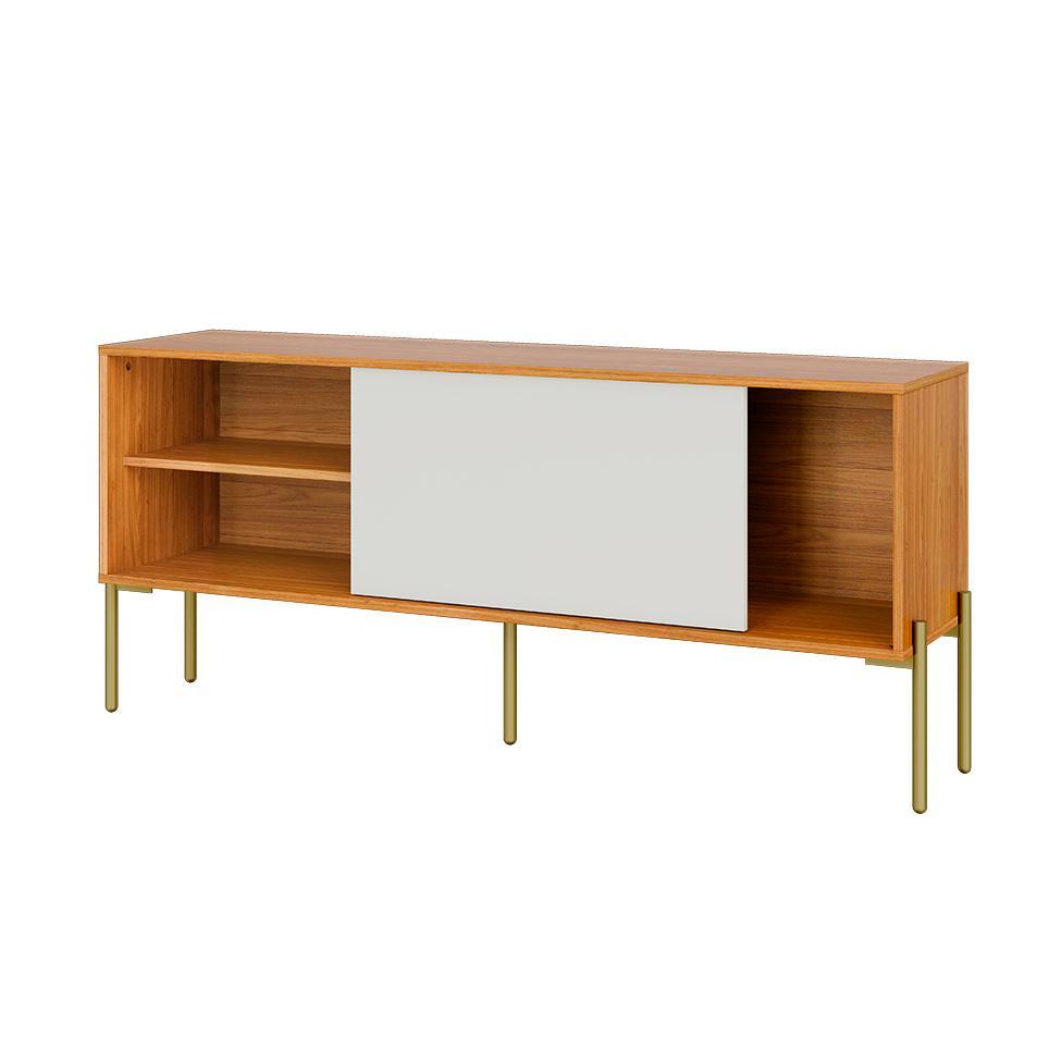 Rack para TV até 60 Polegadas Maelle 100% MDF 1 Porta Freijó e Off White - 2