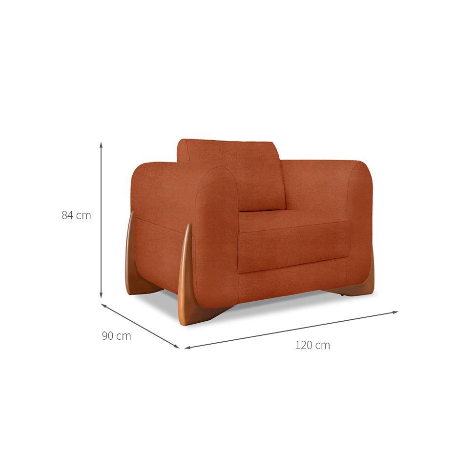 Poltrona Yves Bouclé Terracota - 3