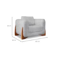 Poltrona Yves Bouclé Cinza - 3