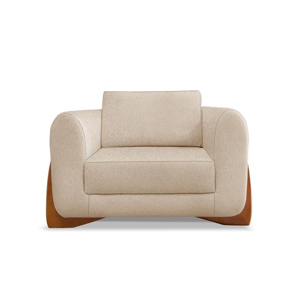 Poltrona Yves Bouclé Bege - 4