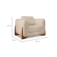 Poltrona Yves Bouclé Bege - 3