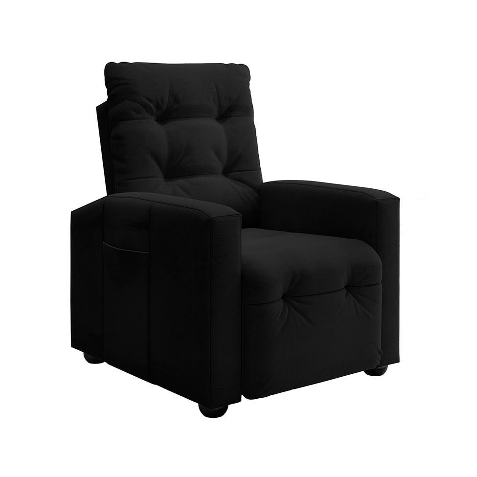 Poltrona Reclinável Elétrica Titano Veludo Preta - 4