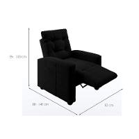 Poltrona Reclinável Elétrica Titano Veludo Preta - 3