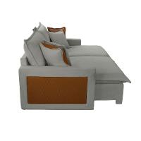 Sofá 3 Lugares Retrátil e Reclinável Dubai Linho Cinza 230 cm - 6