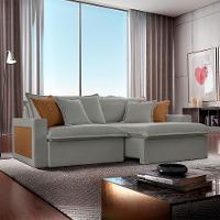 Sofá 3 Lugares Retrátil e Reclinável Dubai Linho Cinza 210 cm - 2