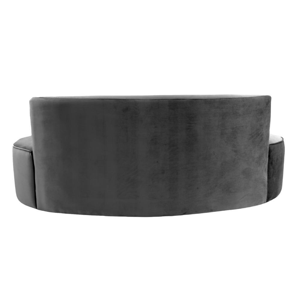 Sofá 3 Lugares Mondo Veludo Cinza - 3