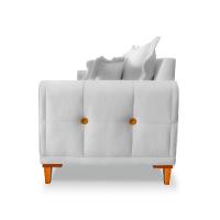Sofá 3 Lugares Lisboa Veludo Prata 180 cm - 7