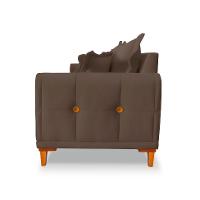 Sofá 3 Lugares Lisboa Veludo Marrom 220 cm - 7