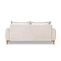 Sofá 3 Lugares Lisboa Bouclé Off White 200 cm