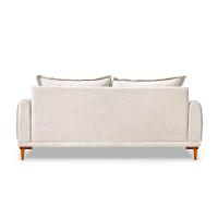 Sofá 3 Lugares Lisboa Bouclé Off White 180 cm