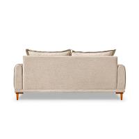 Sofá 3 Lugares Lisboa Bouclé Bege 220 cm