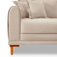 Sofá 3 Lugares Lisboa Bouclé Bege 220 cm - 5
