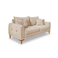 Sofá 3 Lugares Lisboa Bouclé Bege 200 cm - 1